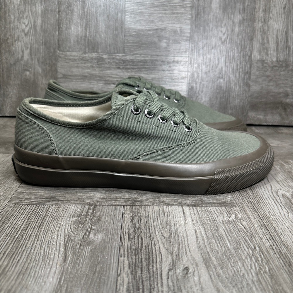 Sperry CVO Sneakers Womens 8.5 Olive Green Canvas Low Top Casual NEW